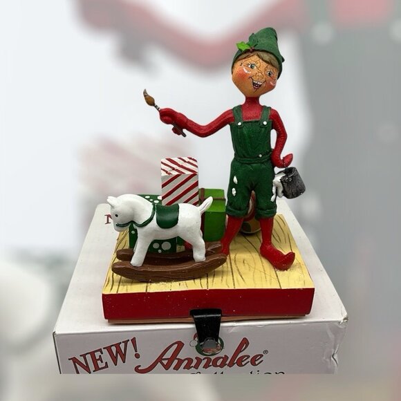 Annalee Mantel Collection Vintage Reindeer Stocking Holder in Original Box - Picture 4 of 16